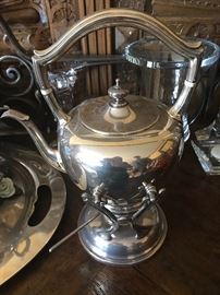 Sterling teapot on stand
