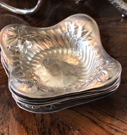 Sterling nut / candy dishes