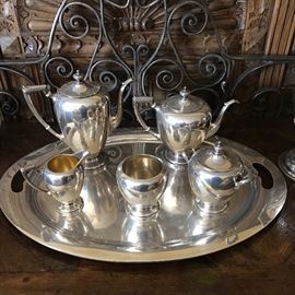 Sterling tea set