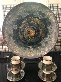 Art glass large decorative platter