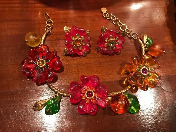 Christian Lacroix necklace and earrings
