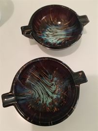 art glass ashtrays