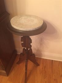 several marble top small tables including marble top plant stands