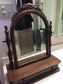 Walnut shaving mirror