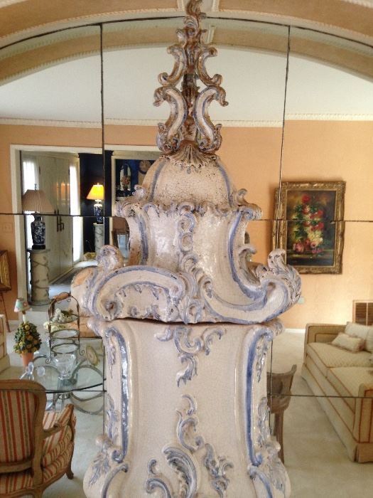 RARE ! 19th century antique French enamel  heating stove $6500 or best offer. You won't find another soon! 