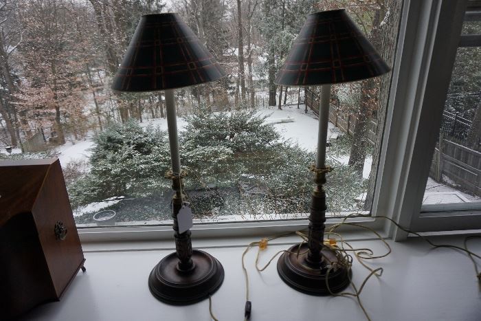 PAIR OF CANDLESTICK LAMPS