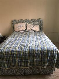Headboard and comforter for sale 