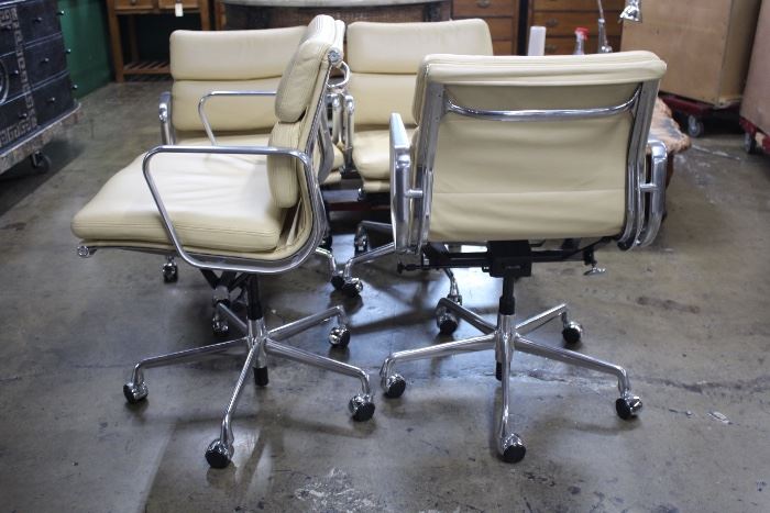 Herman Miller Eames Aluminum Group Management Padded Chairs