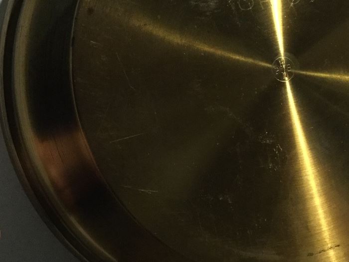 1870 Pertuis, Hulot & Naudet Barometers, Made in Paris 6.5" diameter brass-cased aneroid barometer original condition.