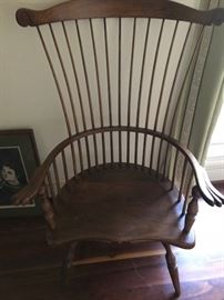 Vintage hand carved Windsor Chair