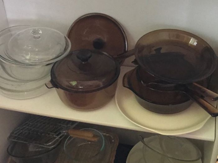 Vintage glass cookware