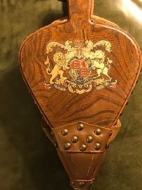Wooden bellows with the Royal coat of arms