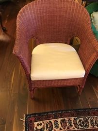 Vintage wicker armchair