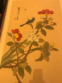 One of a pair of large Chinese prints.