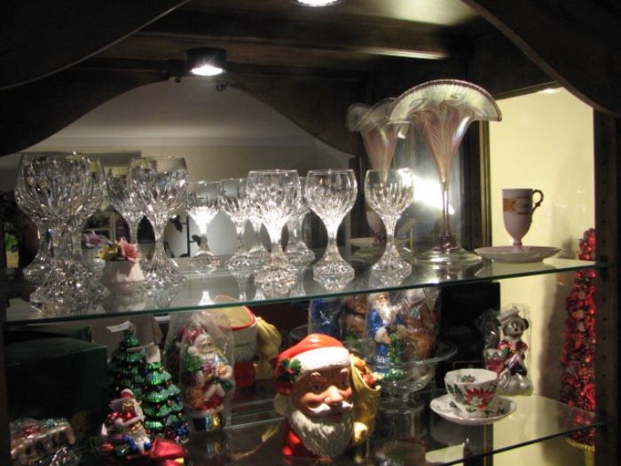 Baccarat crystal barware, Vandermark fan vase