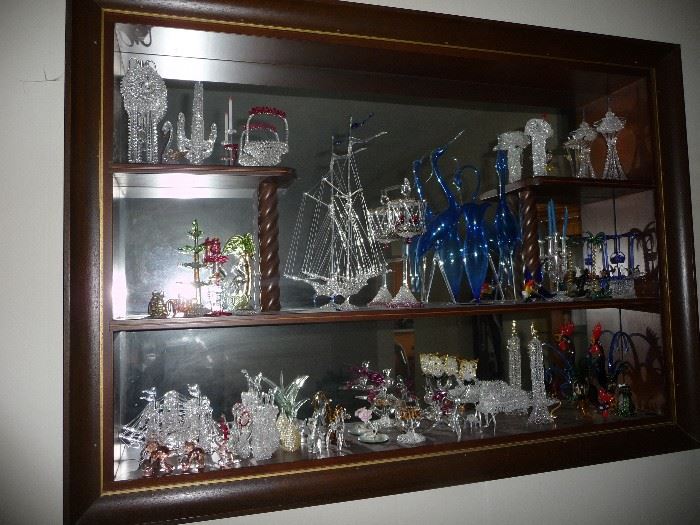 large hand blown glass collection