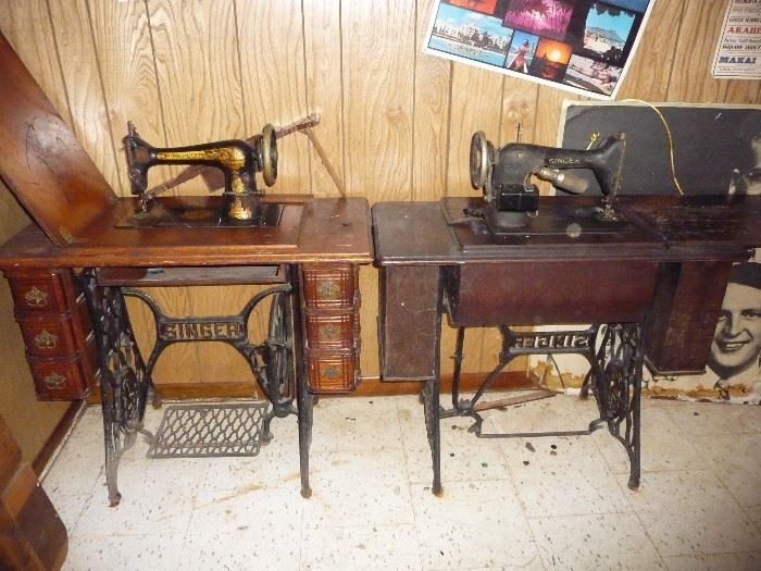 2 Singer sewing machines