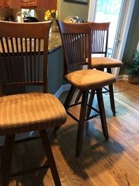 3 Canadel swivel counter stools