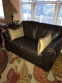 matching leather loveseat