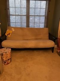 chocolate framed night and day futon with cover SOLD