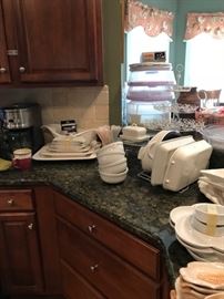 Lots of White dishes