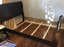 Pair of Full size sleigh beds mahogany