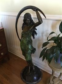 Aurore Bronze sculpture over 4’ tall after French sculptor Moreau