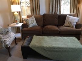 Long leather long bench , upholstery cover optional. 