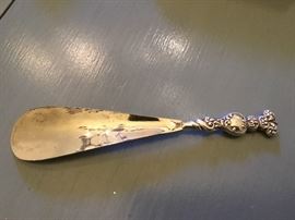 Shoe horn sterling handle