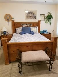 Beautiful Wooden Full Bed Frame (Adjustable Mattress system sold separately)