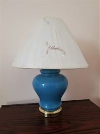 Two Blue Ginger Lamps