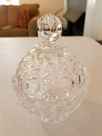 German Nachtmann Crystal Covered Candy Dish