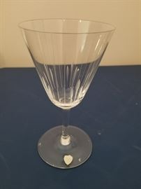 Vintage Crystal Wine Glasses - Set of Five