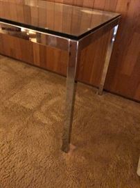 Details Of Glass/Chrome Dining Table