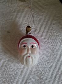 Vintage Santa Figural Light Bulb