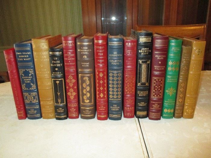 Vintage leather bound books