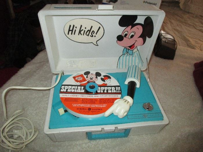 Vintage Mickey Mouse Portable Record Player
