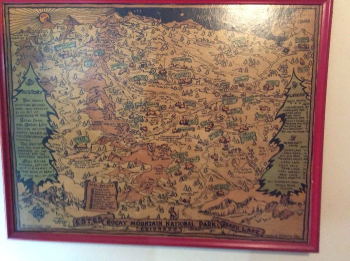 Great vintage map of Estes park
