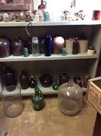 Amazing Crocks, jugs and glass bottles and jugs