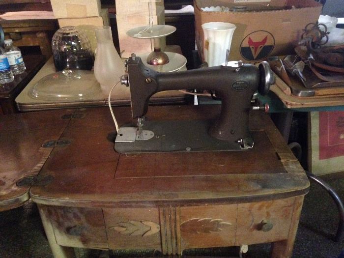 Wards Sewing Machine and Cabinet