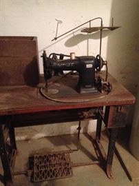 Singer Treadle Sewing Machine #17 with Thread holders.