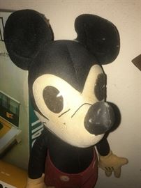 Vintage stuffed Mickey Mouse Figurine.