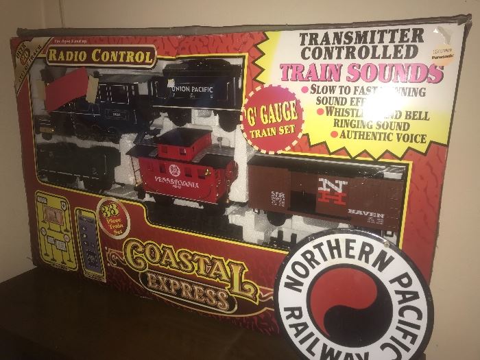 Radio Control Northern Pacific Railway toy train new in package. 