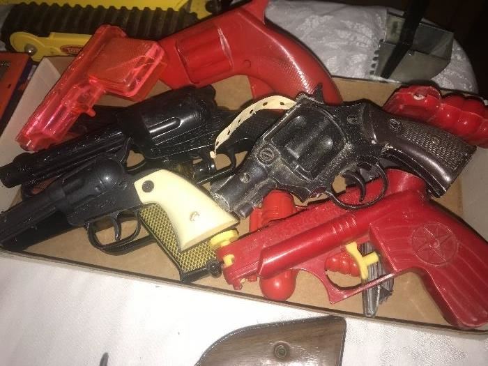 Vintage toy cap guns 
