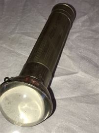 Super cool antique flashlight with dome glass 