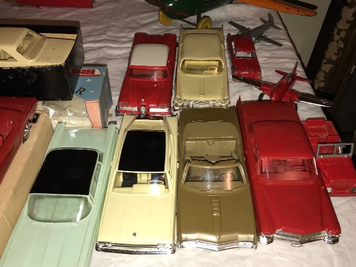 Vintage model toy cars 