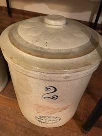 Red Wing Two gallon crock with lid