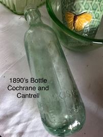 1890’s Bottle; Cochran’s and Cantrell. (Ireland)