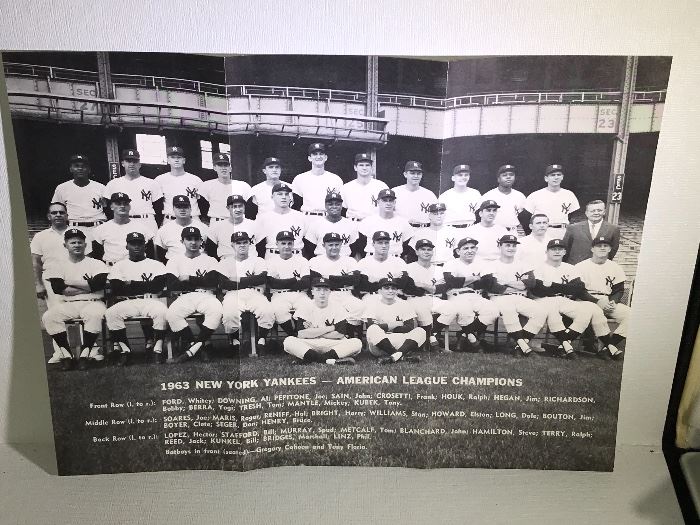 1963 New York Yankees- American League Champions promotional vintage photograph. 