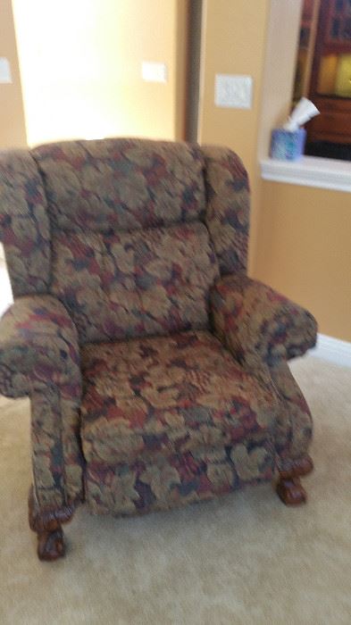 upholstered wing chair recliner - 2 available